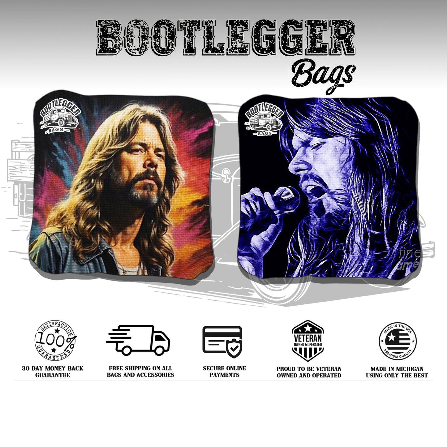 Bob Seger Cornhole Bags