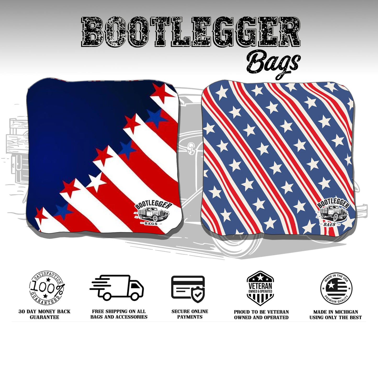 Stars and Stripes American Flag Cornhole Bags