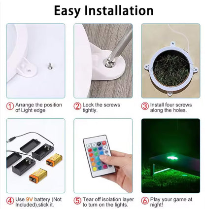 16 Color Changeable Cornhole Hole Lights