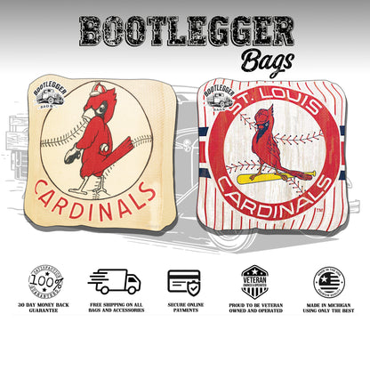 St Louis Cardinals Retro Logo Fan Art Cornhole Bags