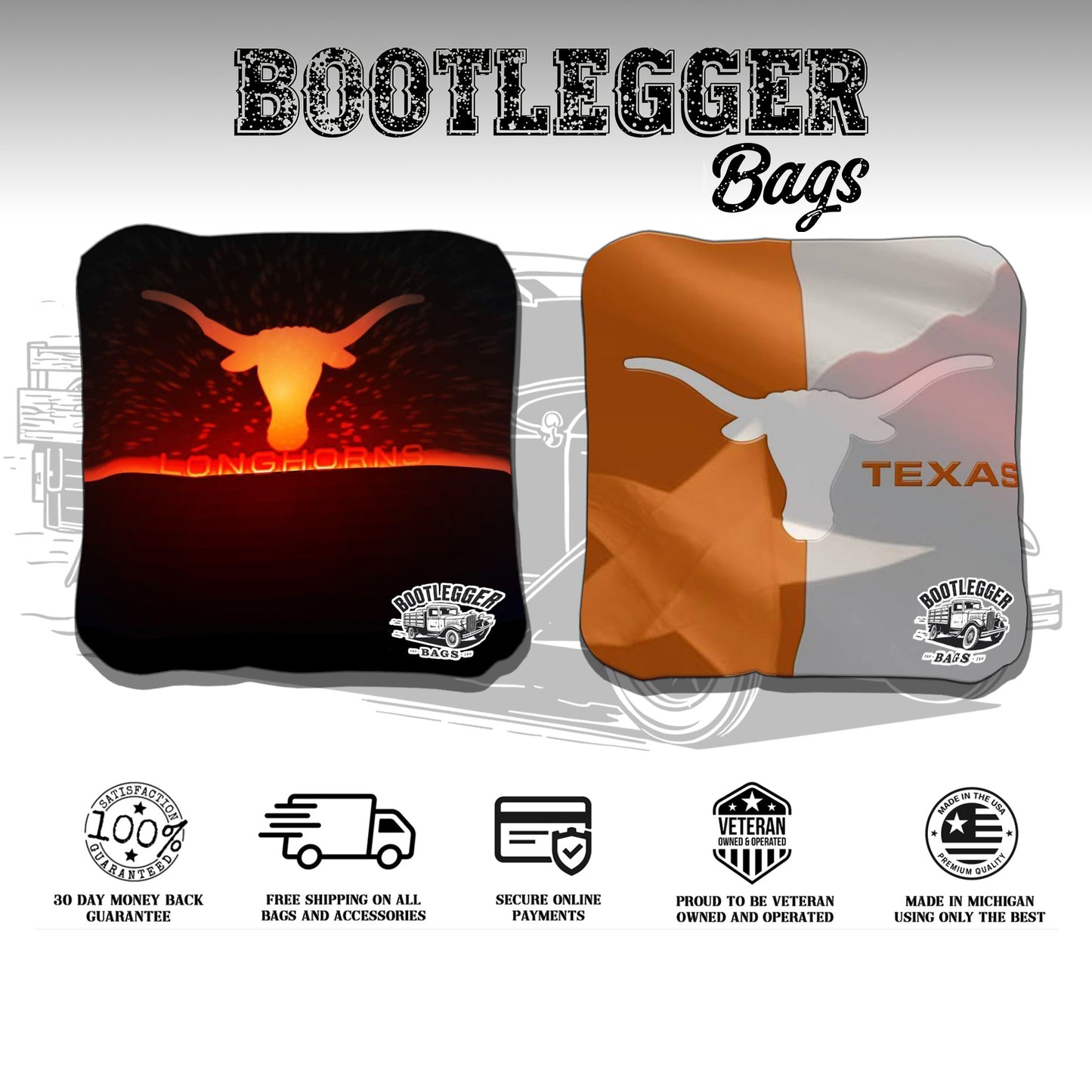 Texas Longhorns Cornhole Bags