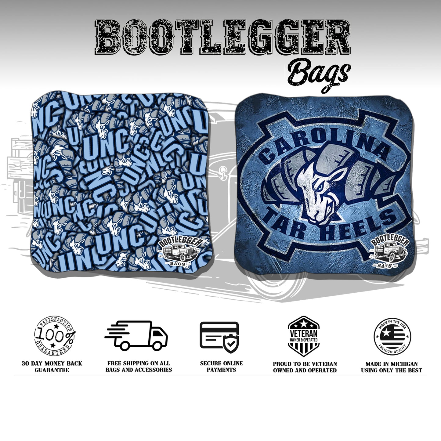 North Carolina Tarheels Cornhole Bags