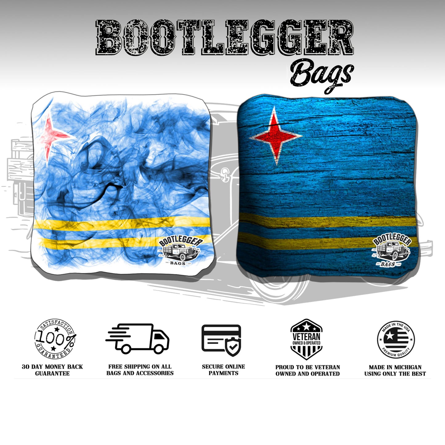 Aruban Flag Cornhole Bags