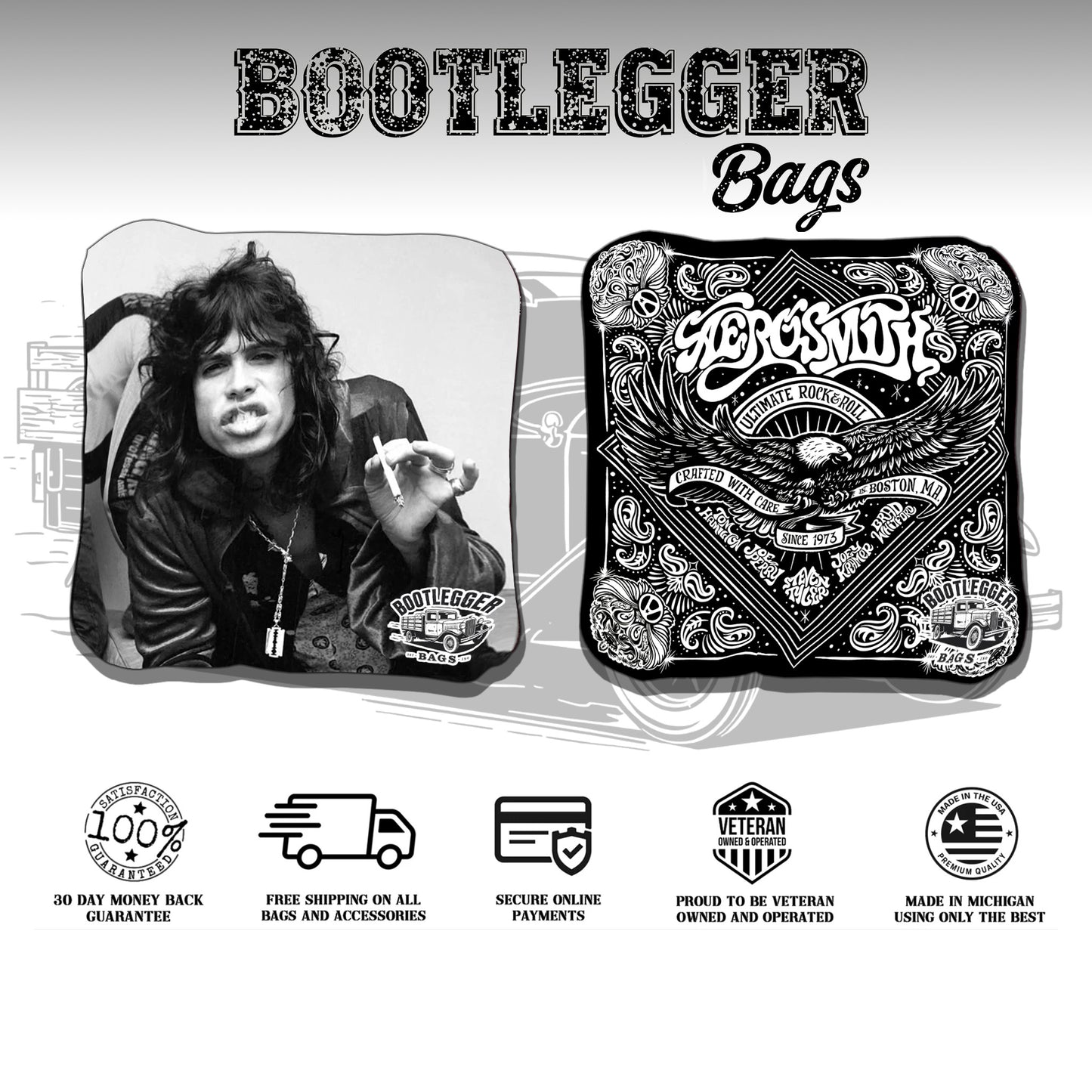 Steven Tyler Aerosmith Fan Art Cornhole Bags