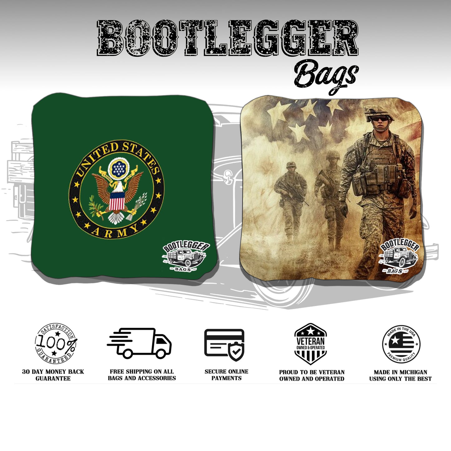 Army Logo and Soldiers Cornhole Bags