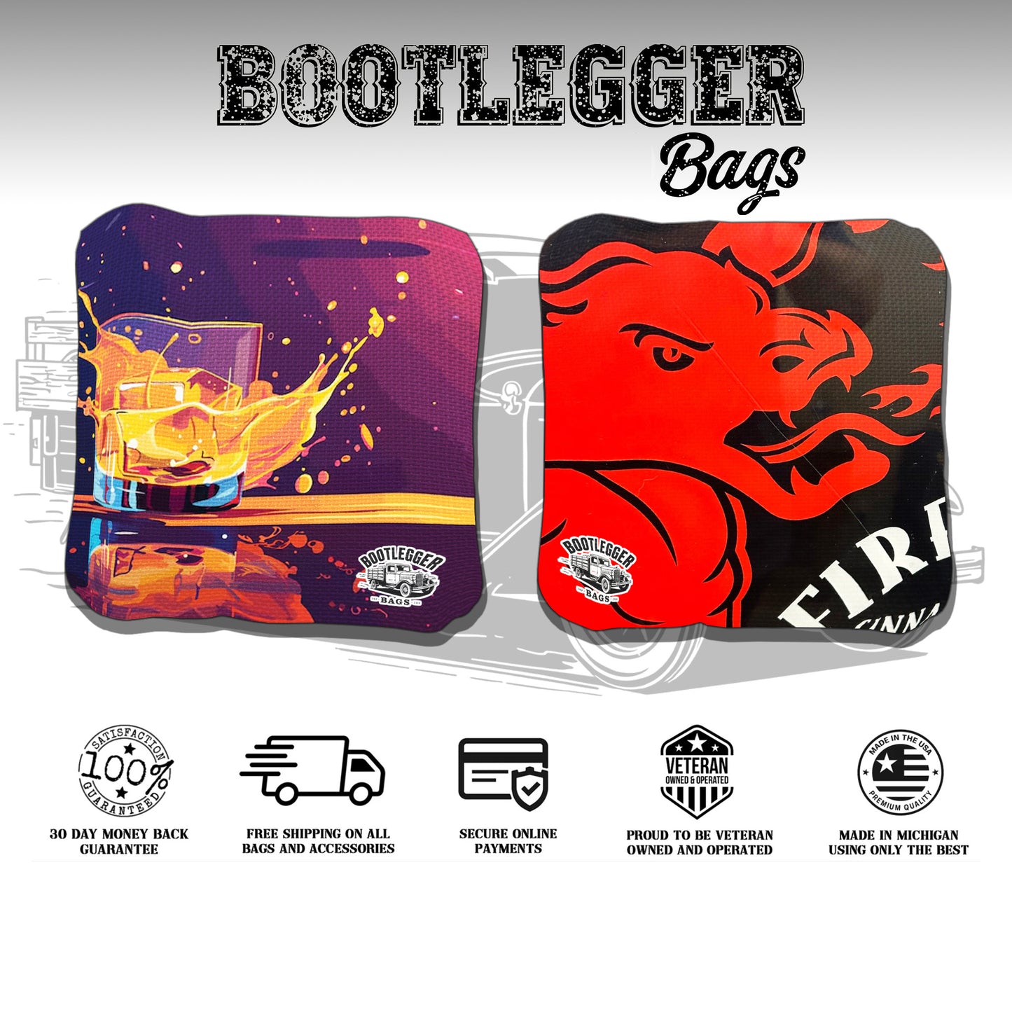 Fire Ball Fan Art Cornhole Bags