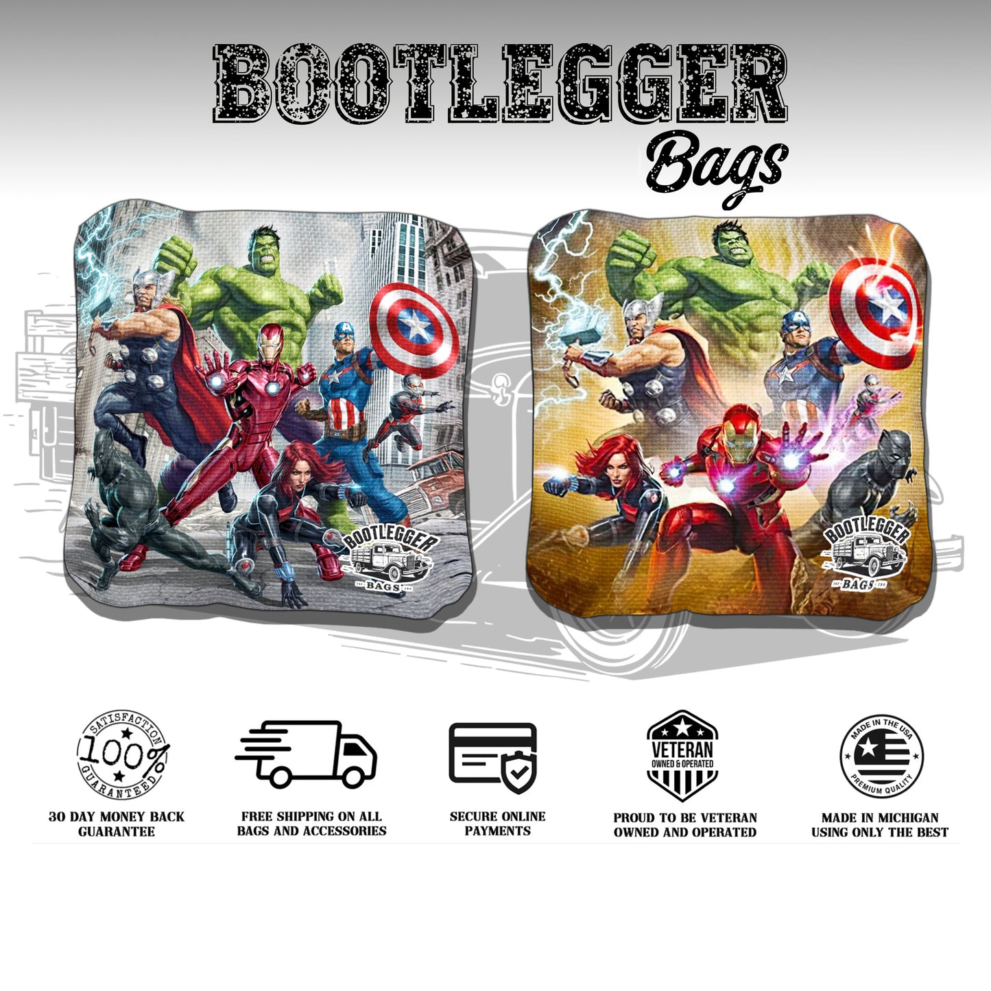 Avengers Fan Art Cornhole Bags