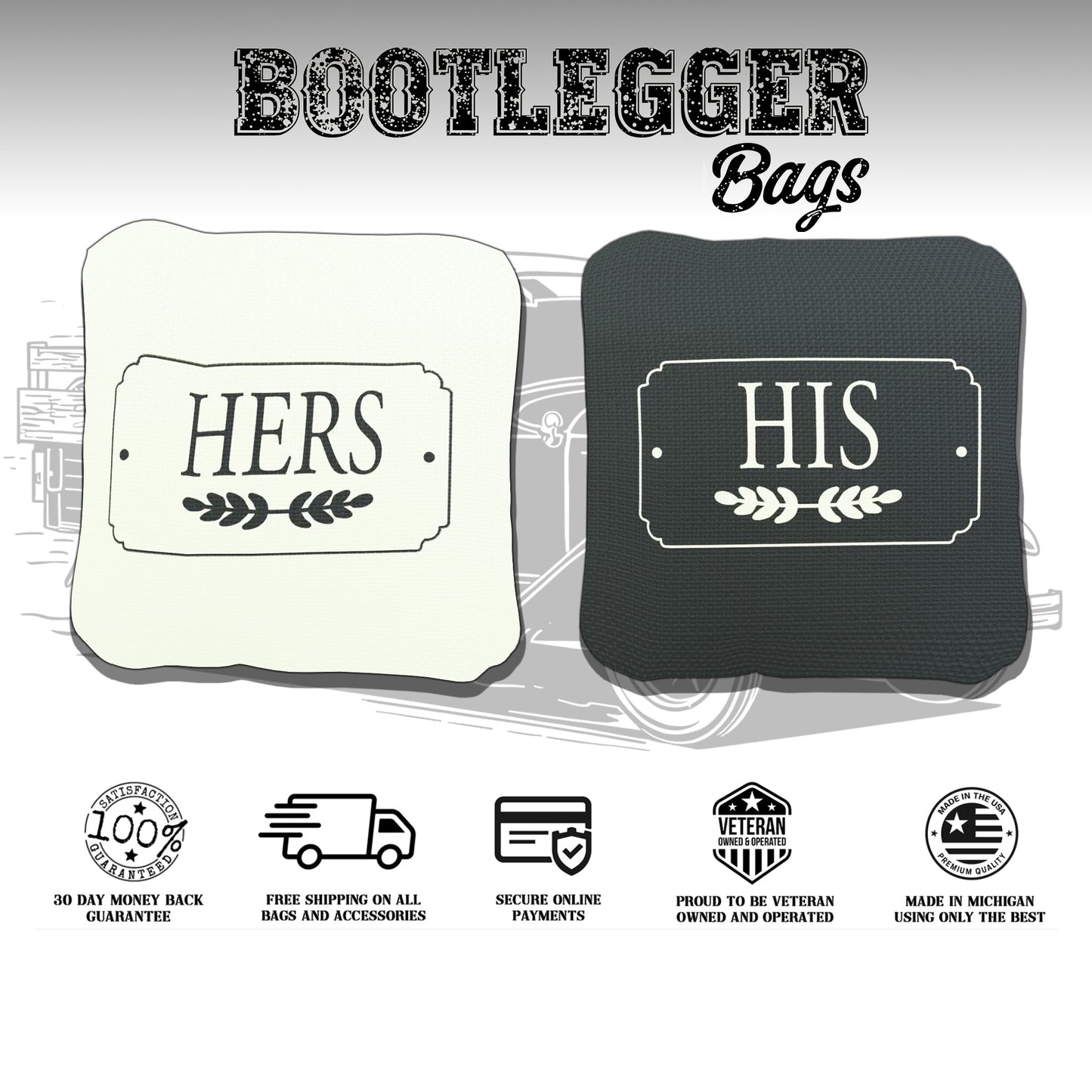 His and Hers Wedding Cornhole Bags
