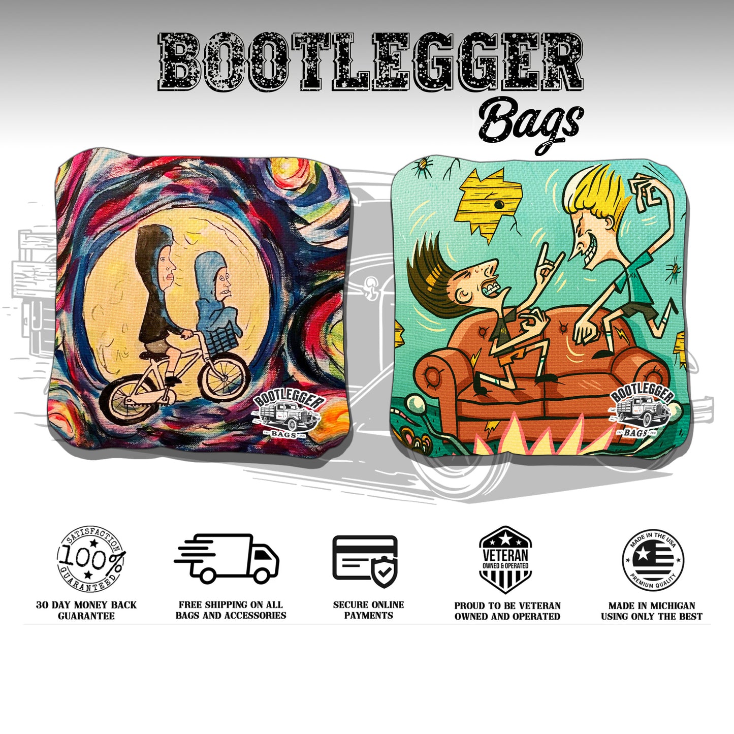 Beavis and Butthead Fan Art Cornhole Bags