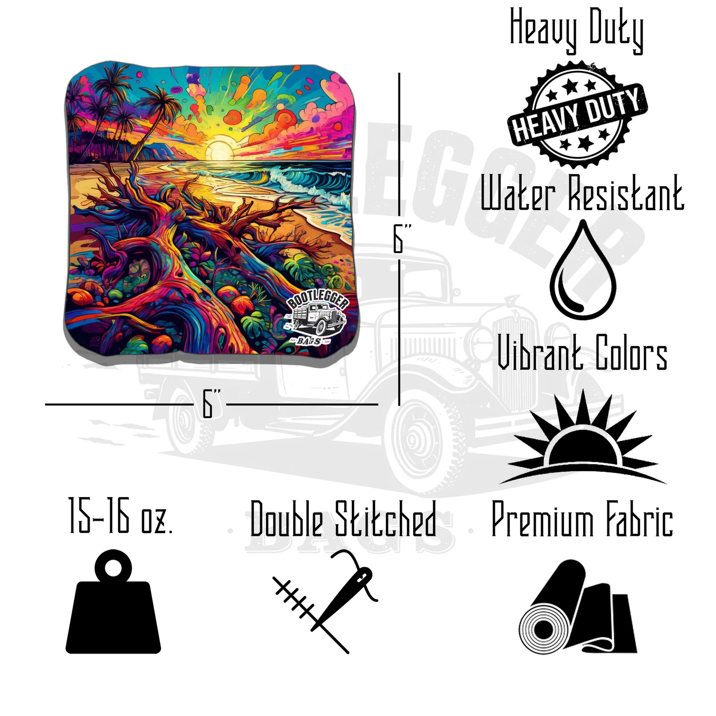 Tropical Under Water and Beach Cornhole Bags