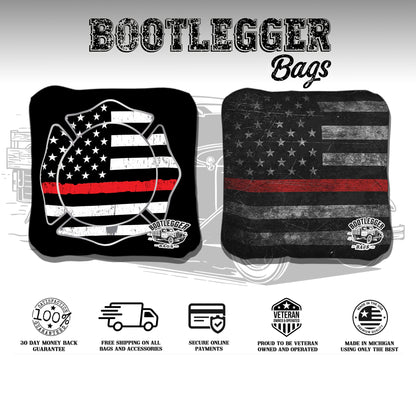 Thin Red Line Flag Cornhole Bags