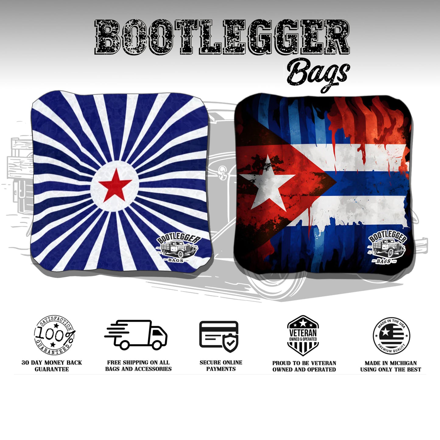 Cuban Flag Cornhole Bags