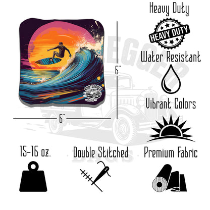 Surfing in Paradise Cornhole Bags