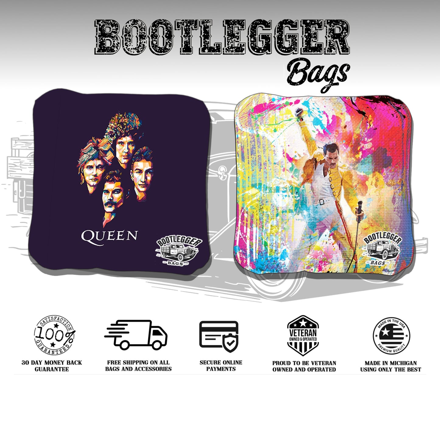 Queen Fan Art Cornhole Bags