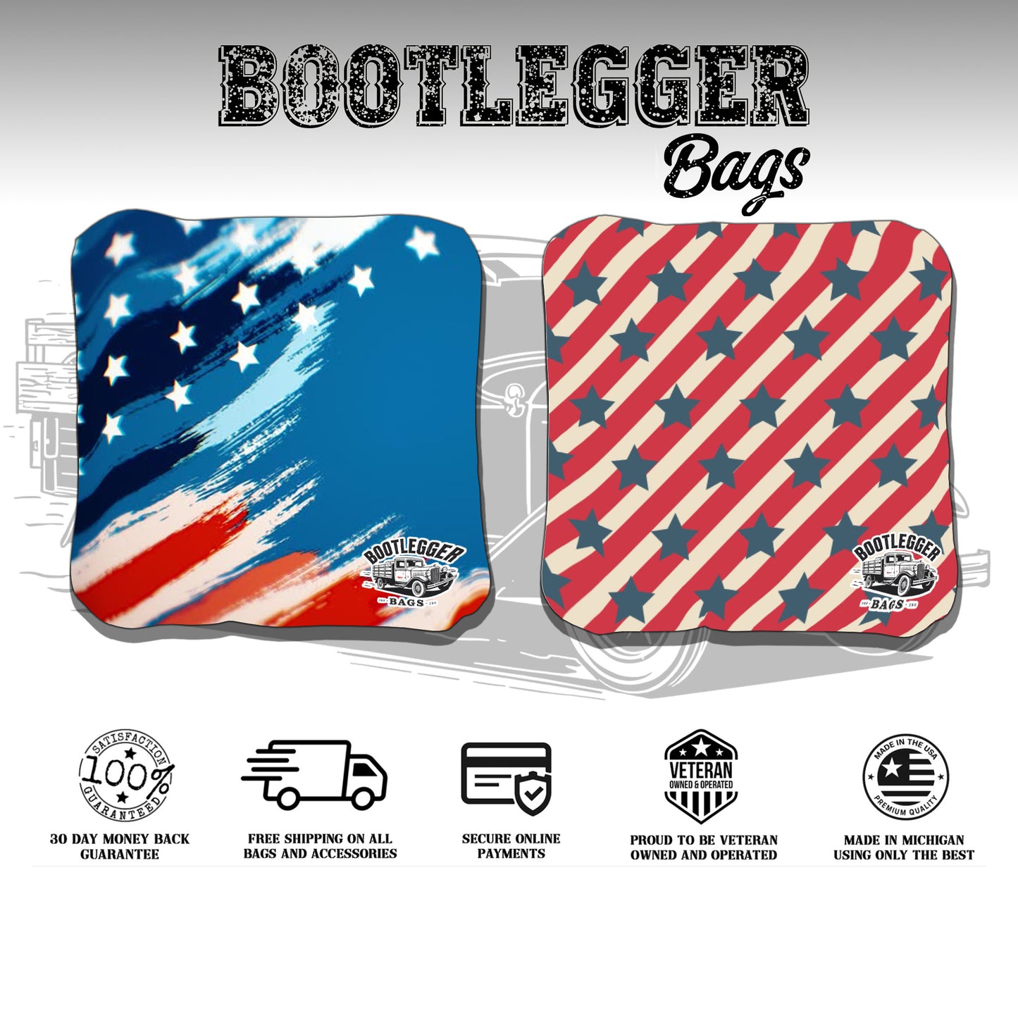 Stars and Stripes American Flag Cornhole Bags