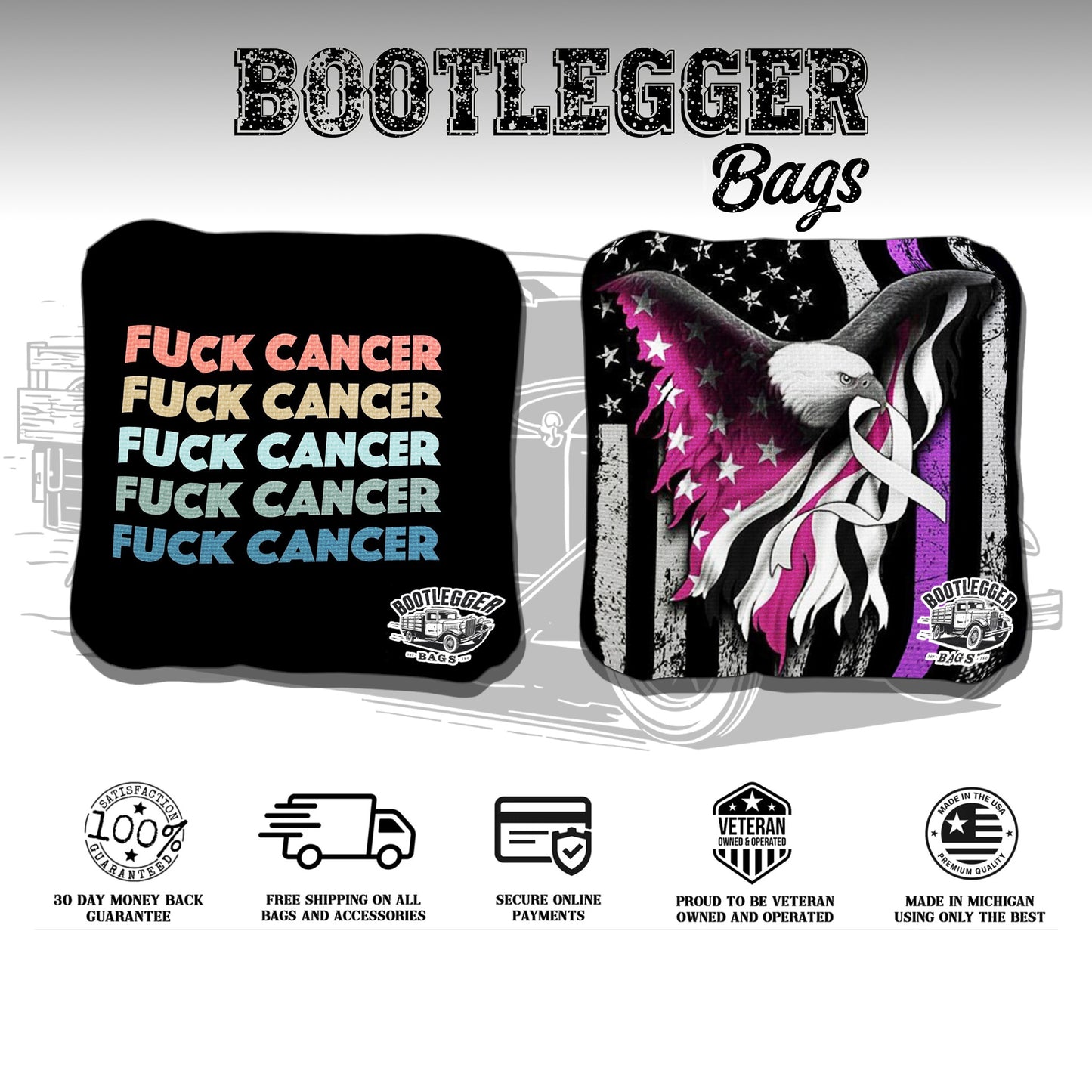 F*ck Cancer Cornhole Bags
