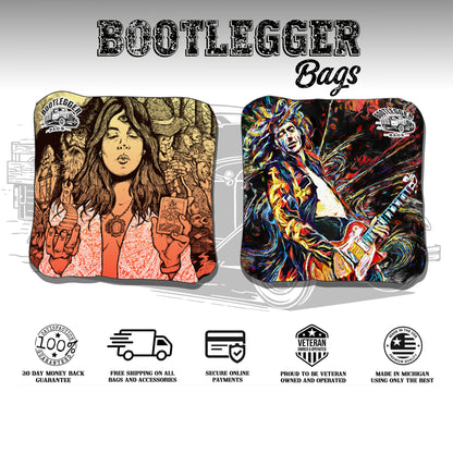 Jimmy Paige Led Zepplin Fan Art Cornhole Bags