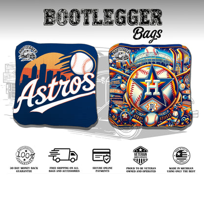 Houston Astros Fan Art Cornhole Bags
