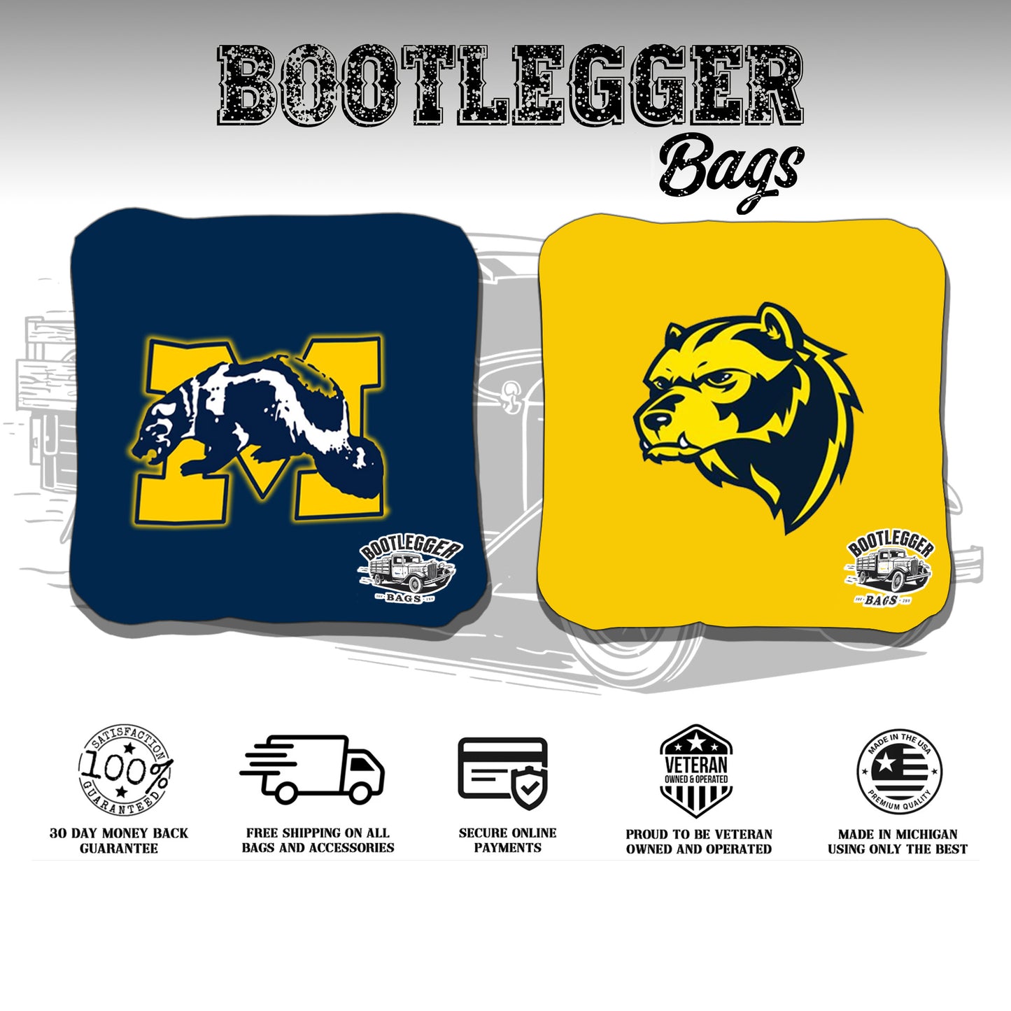 Uofm Retro Cornhole Bags