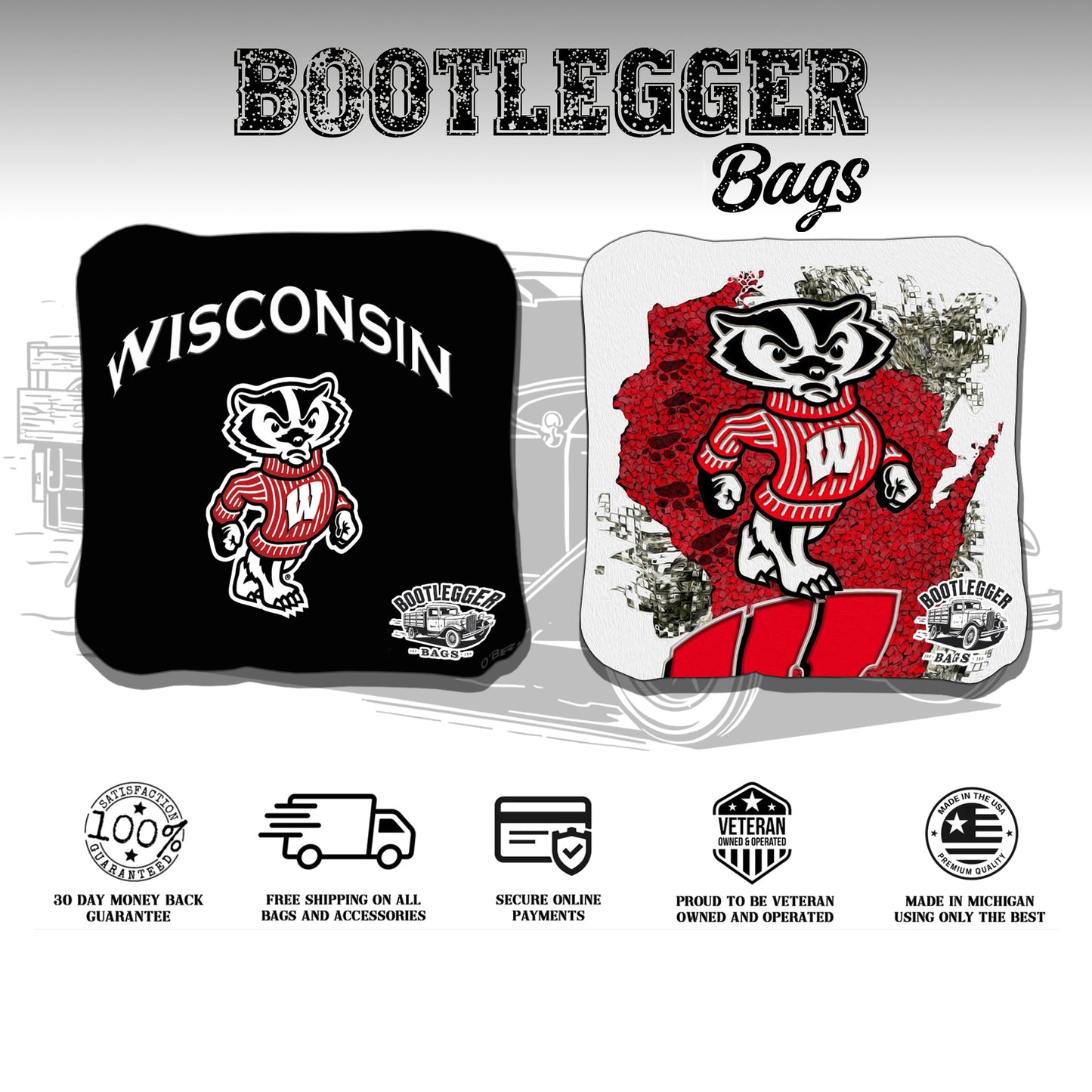 Wisconsin Badgers Cornhole Bags