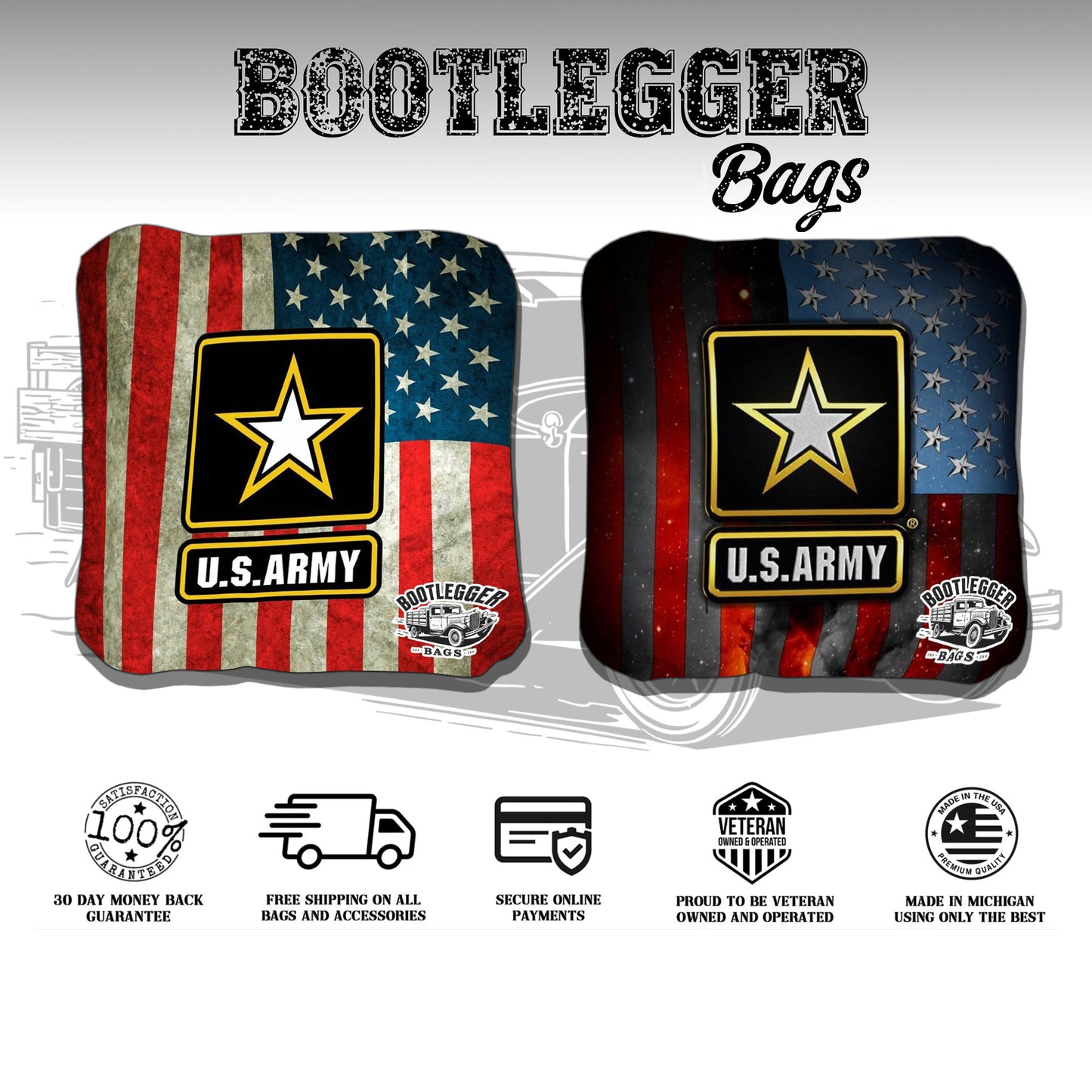 Army American Flag Cornhole Bags
