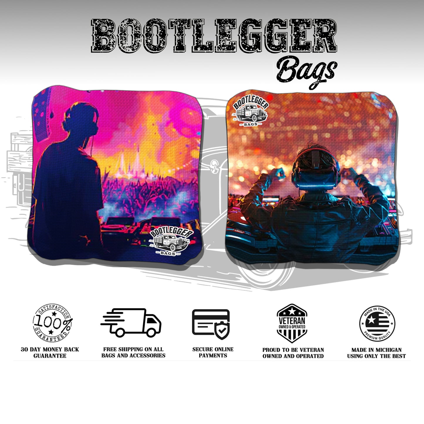 Electronic Music DJ's Cornhole Bags