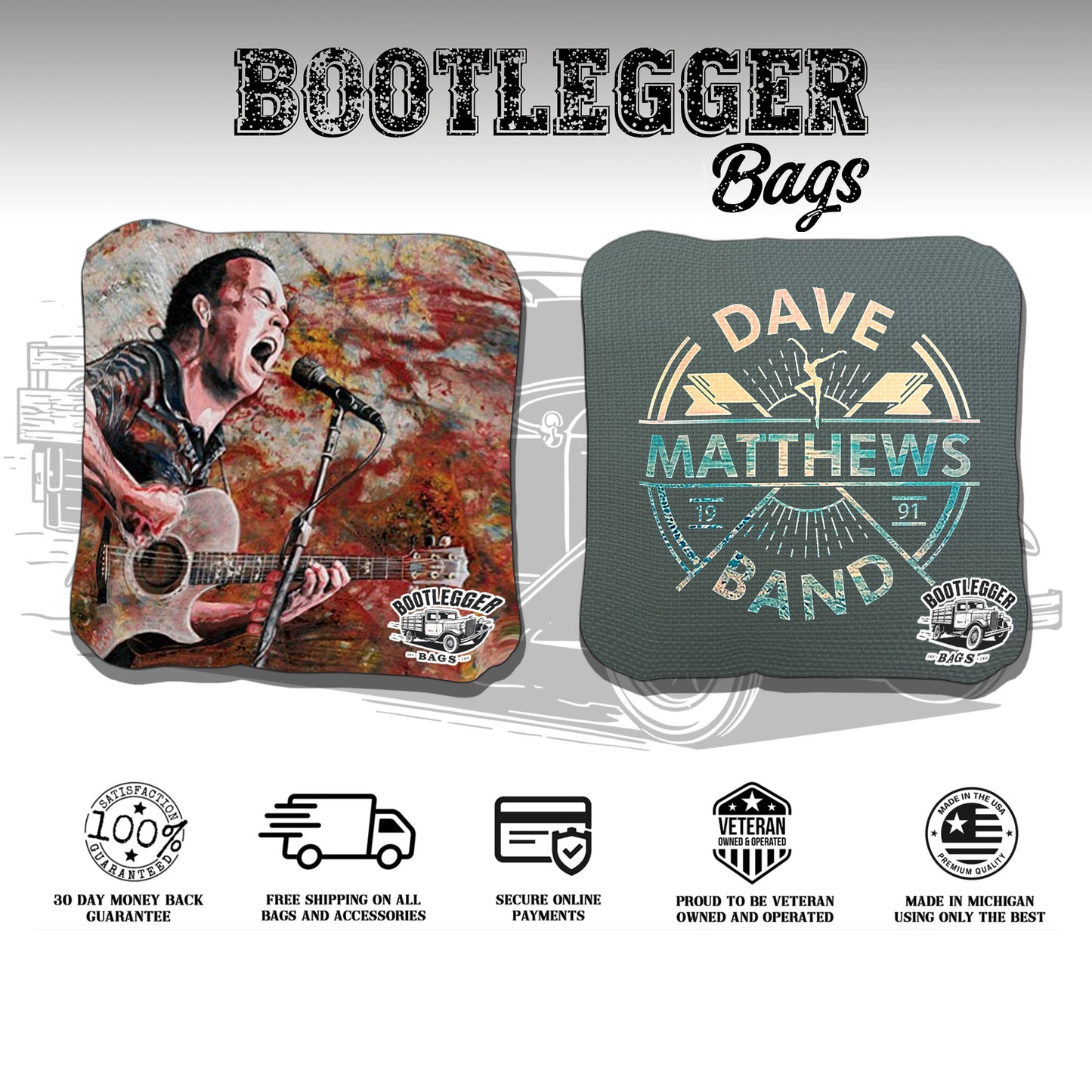 Dave Matthews Band Fan Art Cornhole Bags
