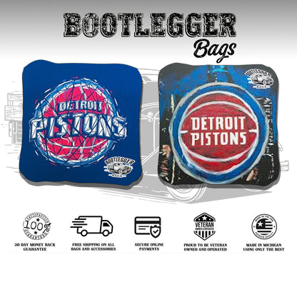 Detroit Pistons Fan Art Cornhole Bags