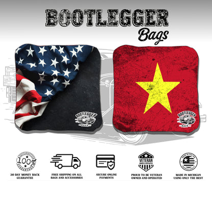 Vietnamese and American Flag Cornhole Bags