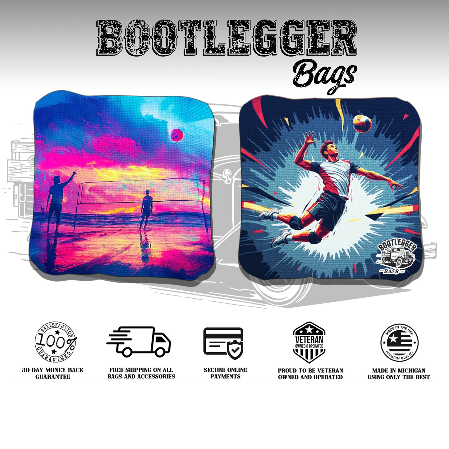 Volleyball Cornhole Bags