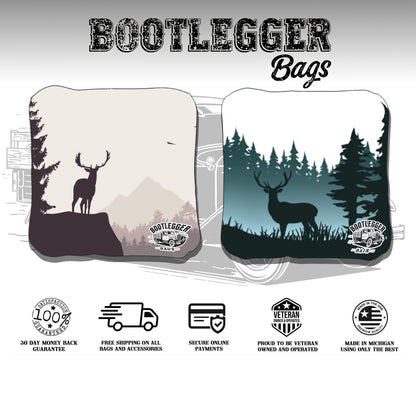 Buck Sillouette Hunting Cornhole Bags