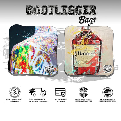 Hennessy Fan Art Cornhole Bags