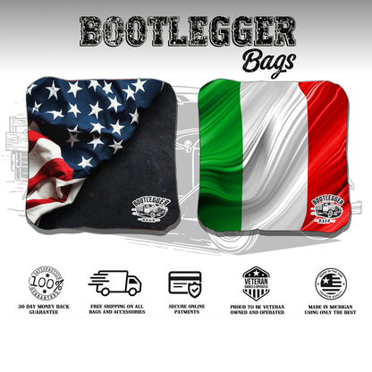 Italian and American Flag Cornhole Bags