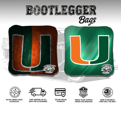 Miami Hurricanes Cornhole Bags