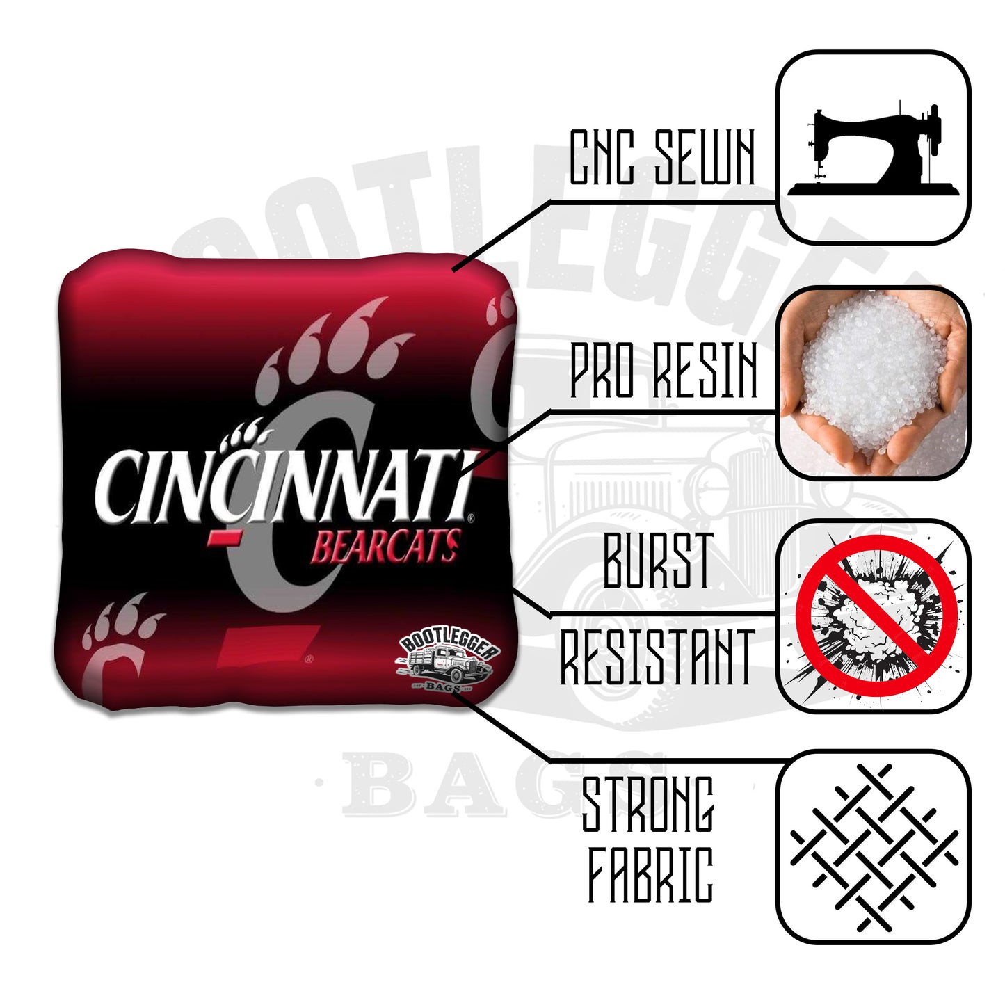 Cincinnati Bearcats Cornhole Bags