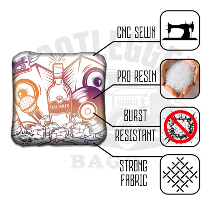 Bacardi Fan Art Cornhole Bags