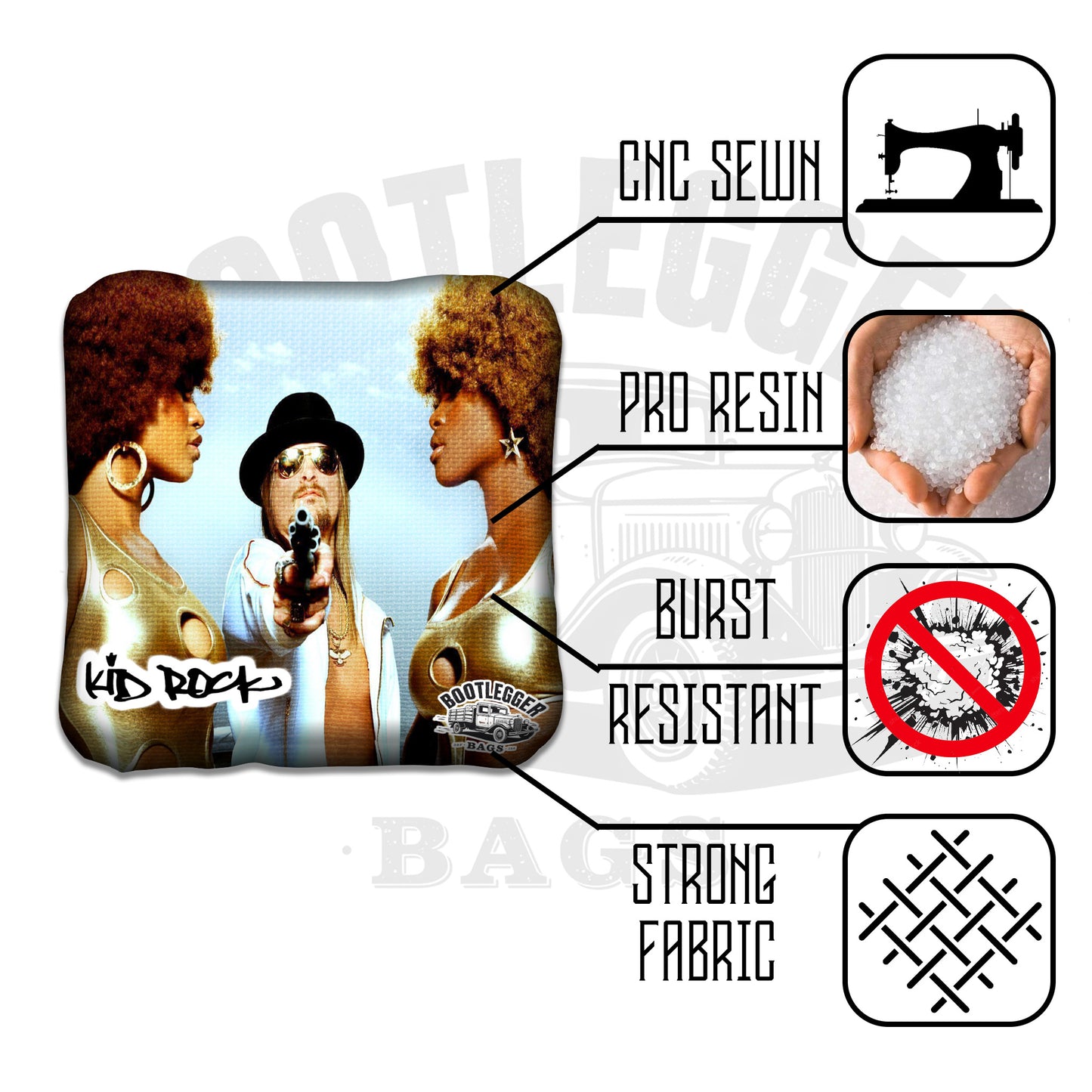 Kid Rock Fan Art Cornhole Bags