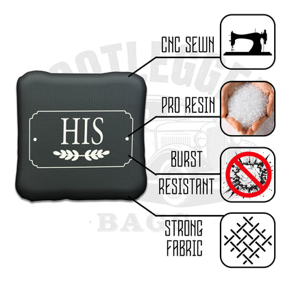 His and Hers Wedding Cornhole Bags