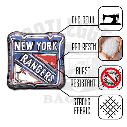 New York Rangers Fan Art Cornhole Bags