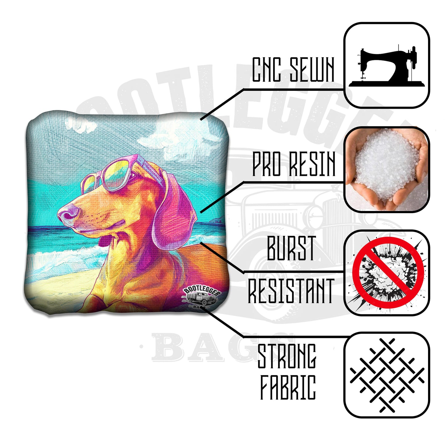 Dachshund Cornhole Bags