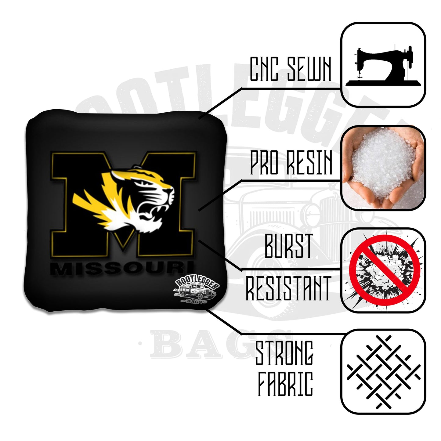 Missouri Tigers Cornhole Bags