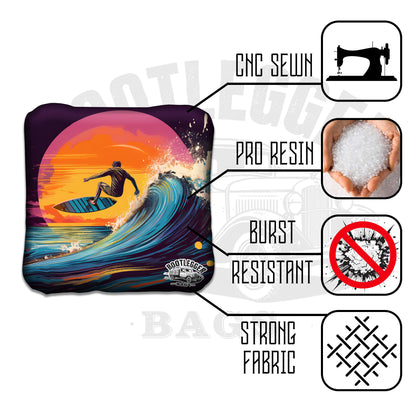 Surfing in Paradise Cornhole Bags