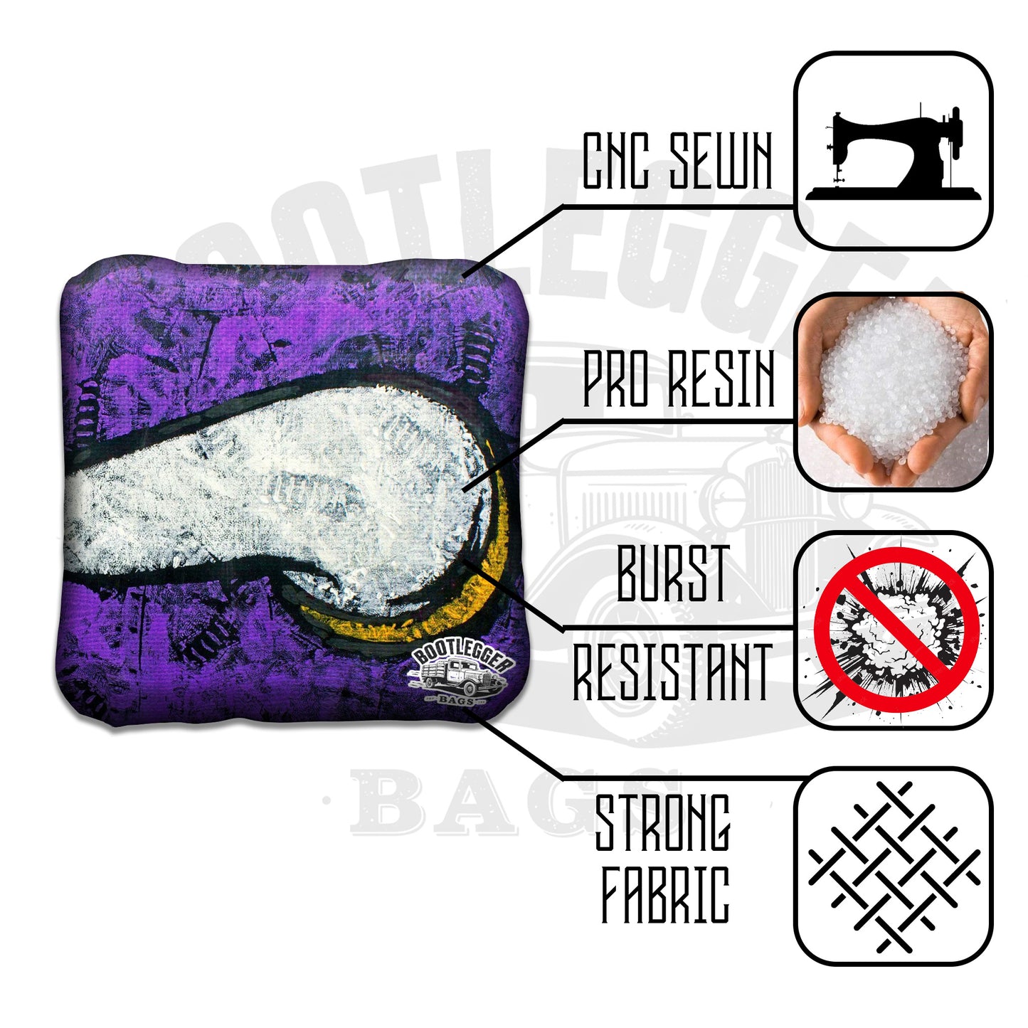 Minnesota Vikings Fan Art Cornhole Bags