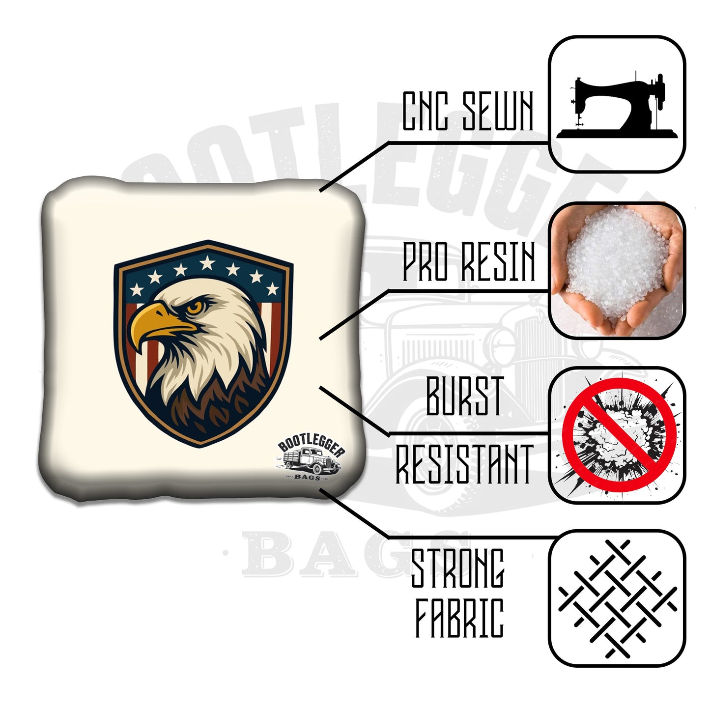 American Eagle Military Cornhole Bags