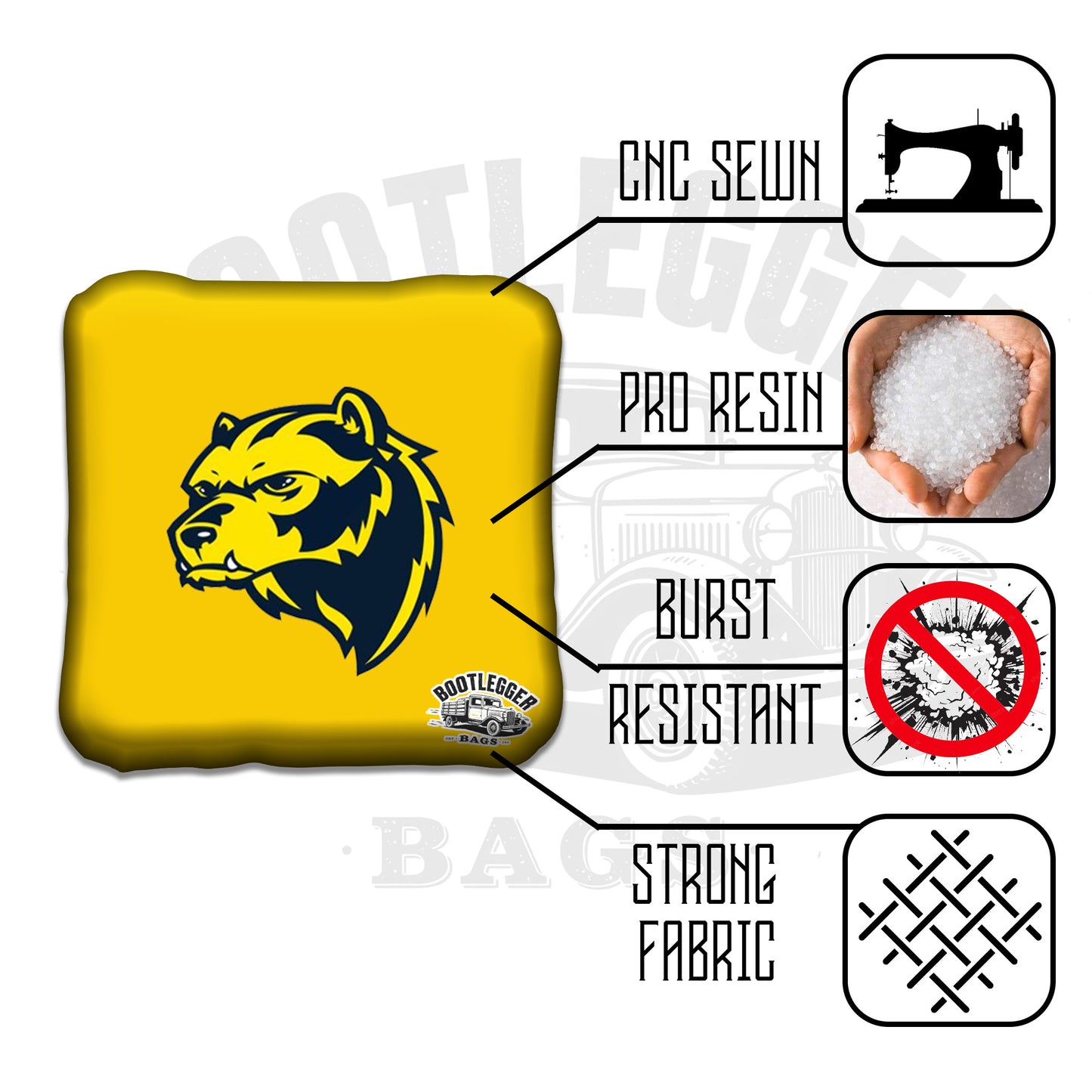 UofM Throwback Cornhole Bags