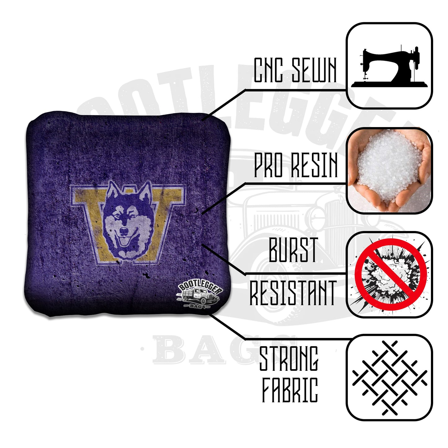 Washington Huskies Cornhole Bags