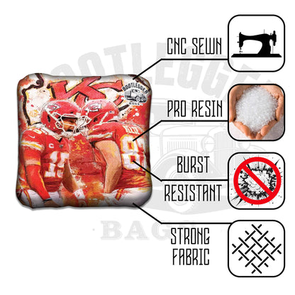 Kansas City Chiefs Fan Art Cornhole Bags