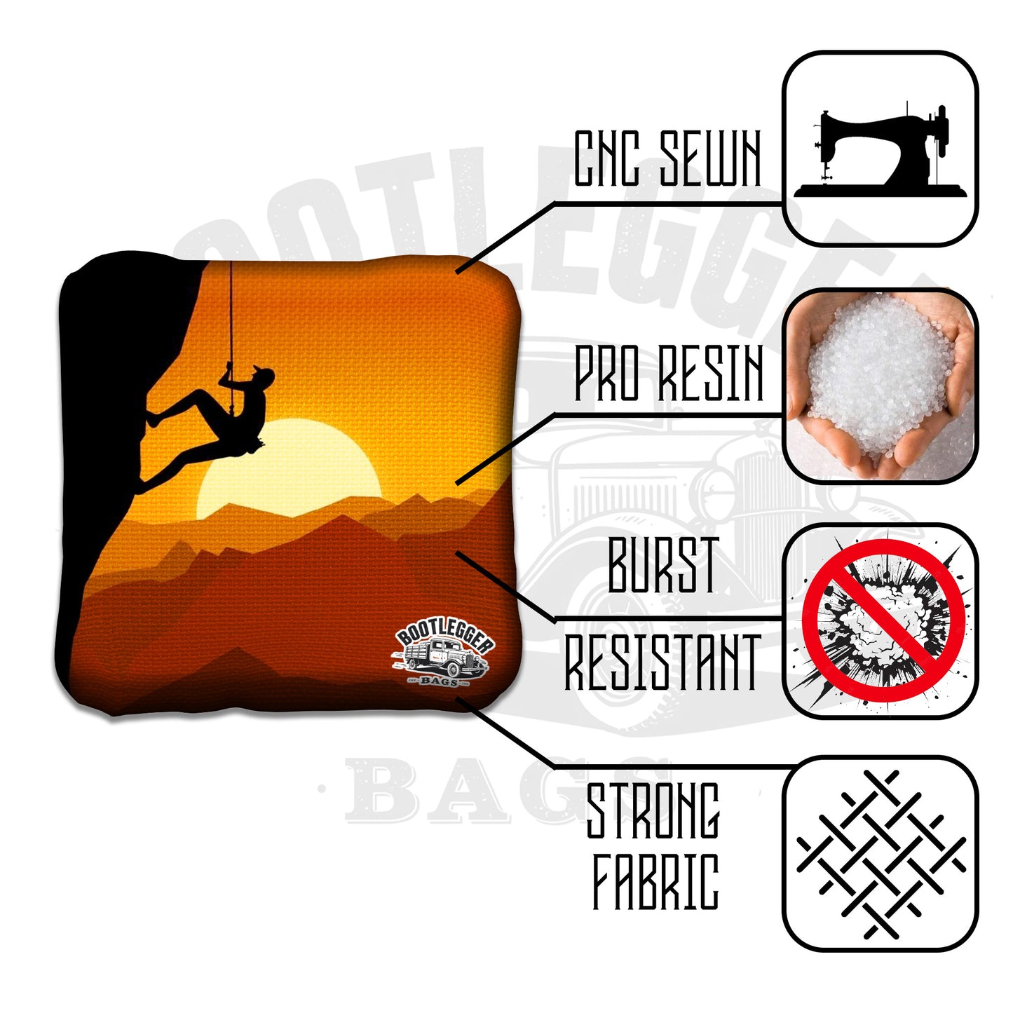 Rock Climbing Cornhole Bags