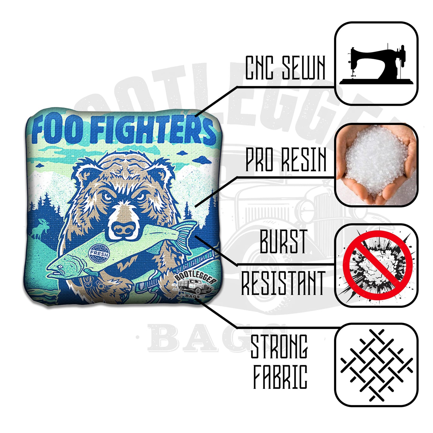 Foo Fighters Fan Art Cornhole Bags