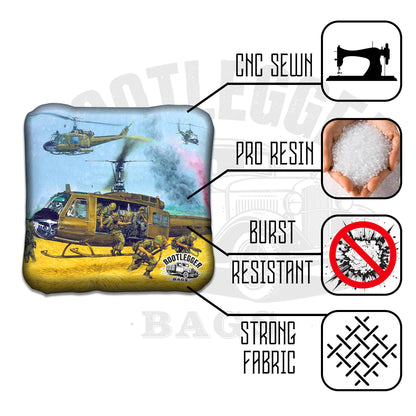 Helicopters Vietnam War Cornhole Bags
